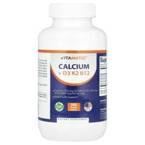 Vitamatic, Kalcis + D3, K2, B12, 365 dengtos tabletės