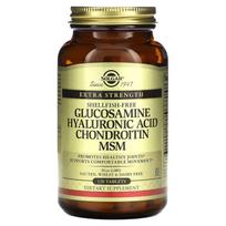 Solgar, gliukozaminas, hialurono rūgštis, chondroitinas, maistinė siera, 120 tablečių