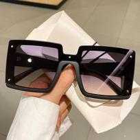 Square Oversized One-pieces Sunglasses Men Women Trendy Gradient Goggle Fashion Luxury Brand Design Sun Glasses UV400