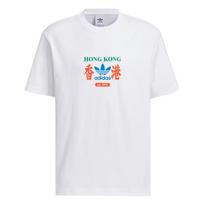 adidas OG HK Prekės ženklo marškinėliai (Azijos dydis) Balta Unisex Streetwear KA9726 S