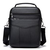 Malunte Men's Genuine Leather Business Crossbody Bag kava