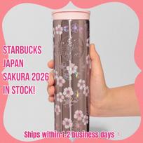 Starbucks Japonija SAKURA 2026 Nerūdijančio plieno gertuvė 16oz 473ml Vyšnių žiedų rožinė