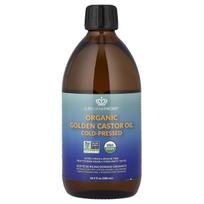 Sostų Karalienė, Ekologiškasauksinis ricinmedžio aliejus, Šalto spaudimo, 500ml (16,9 fl uncijos)