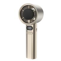 Rankinis ventiliatorius Didelės spartos nešiojamas turbofan USB įkraunamas elektrinis ventiliatorius su skaitmeniniu ekranu pilka