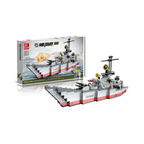 LEGO stiliaus konstruktorius - karinis laivas, 399 detalės