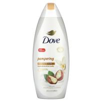 Dove, grynai palepinantis, kūno prausiklis, taukmedžio sviestas su šilta vanile, 22 fl uncijos (650 ml)