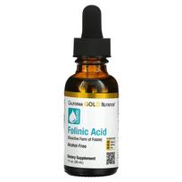 California Gold Nutrition, Folino rūgštis, Be alkoholio, 1 fl oz (30 ml)