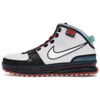 Nike Lebron 6 Slip Resistant Mid top Vintage Basketball Shoes Men's White Black 346526-181 45