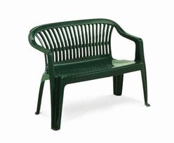 Plastikinis sodo suolas DIVA, 114 x 55 x 82 cm, žalios sp.