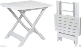 Plastikinis sodo stalas ADIGE, 45 x 43 x 50 cm, baltos sp.