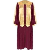 Unisex choro chalatas, V formos iškirptė, ilgomis rankovėmis, spalvų blokų, su užtrauktuku, Helovino, Cosplay, teminės vakarėlio kostiumas S violetinė