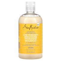 SheaMoisture, Vynuogių sėklų aliejus ir arbatmedžio aliejus, Mažo poringumo, Svorio nepaliekantis drėkinamasis šampūnas, 13 fl oz (384 ml)