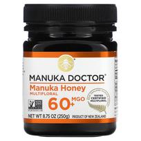 Manuka Doctor, Manuka medus, Ekologiškas medus, MGO 60+, 250 g (8,75 uncijos)