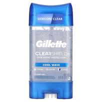 „Gillette“, „Clear Shield“, antiperspirantinis dezodorantas, „Cool Wave“, 3,8 uncijos (107 g)