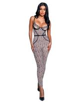 Seksualus kombinezonas Roma Playboy Lingerie Bunny Kiss Catsuit, juodas/baltas, S