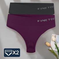 FINETOO 2Vnt./Rinkinys M-XXL Bodyshaper G-String kelnaitės Moteriški Liekni apatiniai Moteriškas apatinis trikotažas Seksualūs moteriški stringai Aukšto juosmens apatinės kelnaitės M-L
