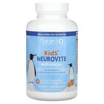 BrainMD, children's, Neurovite multivitamin, citrus, plug-in chewable, 120 tablets
