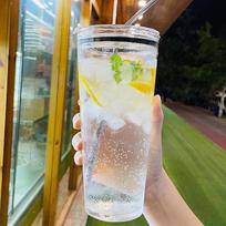 1000 ml Didelės Talpos Matematinio Rašto Skaidraus Stiklo Puodelis Indai Puodelis su Dangteliu ir Nerūdijančio Plieno Šiaudeliu Pienui Sultims Kavai 1000ml