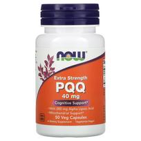 NOW Foods, Extra Strength PQQ, 40 mg, 50 daržovių kapsulių