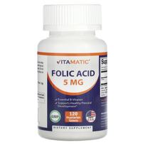 Vitamatinė, folio rūgštis, 5 mg, 120 daržovių tablečių
