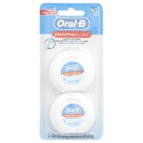Oral-B, Essential dantų siūlas, vertės pakuotė, mėtų skonio, 2 pakuotės, 50 m (54.6 jardų) už pakuotę