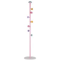 Mushroom Free Standing Coat Tree Wear Resist Colored Clothes Hanger Space Saving for Hang Clothes Dry Clothes Store Things rožinė