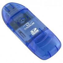 TITANUM TA101B kortelių skaitytuvas Mėlyna USB 2.0
