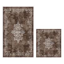 Rudos spalvos vonios kilimėliai 2 vnt. 60x100 cm – Foutastic