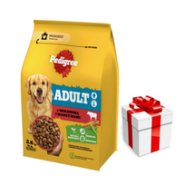 PEDIGREE® Adult 2,6 kg su jautiena ir daržovėmis – visavertis sausas maistas suaugusiems didelių ir vidutinių veislių šunims + Staigmena Šunui