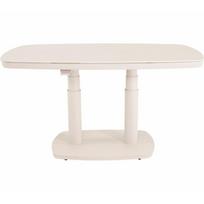 Reguliuojamo aukščio ovalus stalas GENEVA CREMA 135x83x51/72cm