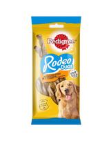 PEDIGREE Rodeo Duos 123g skanėstas suaugusiems šunims su vištienos ir šoninės skoniu