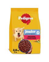 PEDIGREE Junior su jautiena ir daržovėmis 2,6 kg sausas maistas šuniukams vidutinių ir didelių veislių