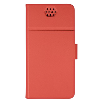 SBS Universal Book Slim Wallet universalus atverčiamas dėklas telefonui iki 5,5" Red Red (Red)