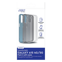 My Way Samsung Galaxy A15 4G/A15 5G Pack 3 Soft dėklas Transparent