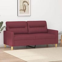 Dvivietė sofa raudonojo vyno spalvos 140cm audinys