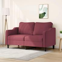 Dvivietė sofa raudonojo vyno spalvos 140cm audinys