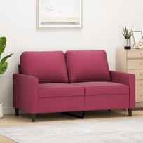 Dvivietė sofa raudonojo vyno spalvos 120cm aksomas