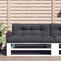 Paletės pagalvėlė antracito spalvos 120x40x12cm audinys