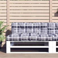 Paletės pagalvėlė pilka 120x40x12cm audinys languota