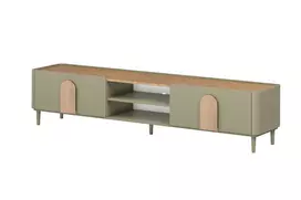 Tv Set Amilio 220 Cm - Eucalyptus / Baltic Dune Oak / Natural Oak Handles / Eucalyptus Legs