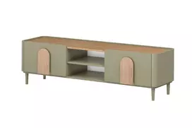 Tv Set Amilio 170 Cm - Eucalyptus / Baltic Dune Oak / Natural Oak Handles / Eucalyptus Legs