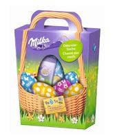 Šokaladinių saldainių rinkinys MILKA Egg Hunt Basket, 162 g