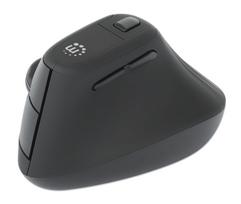 Manhattan Ergonomic Vertical Wireless  Mouse (Right Handed) Black