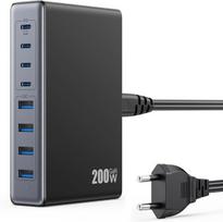 Daugialypis įkroviklis, 200W, 8 lizdos, GaN III, PD 65W