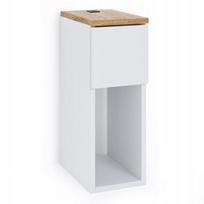 Naktinis staliukas su USB/C prievadu 5V ComfortCove, baltas