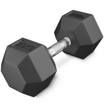 Plieninis hantelis HEX 1 X 20 kg — universalus sprendimas jėgos treniruotėms