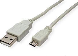 ITB STANDARD USB 2.0 Kabel A Micro B beige - Kabel - Digital/Daten (S3152)
