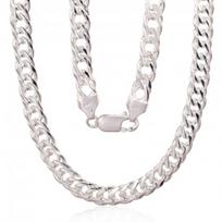 Sidabrinė grandinėlė Double rombo 6 mm , briaunų apdirbimas deimantu