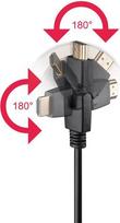 Goobay 61289 - 3 m - HDMI Typ A (Standard) - HDMI Typ A (Standard) - 18Gbit/s - Audio Return Channel (ARC) - Schwarz (61289)