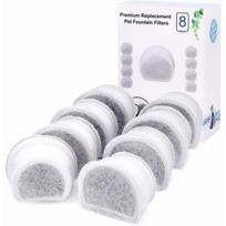 Šunų dubenys, naminių gyvūnėlių ėdalo konteineriai Filtres à Charbon Actif pour Fontaines PetSafe Drinkwell, Lot de 8, Replacement